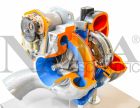Turbocharger Cut-Away, Variable-Geometry, with Electronic Boost Control