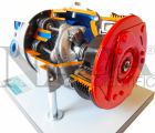 Axial Alternative Compressor Cut-Away, with Variable Displacement