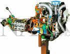 Turbo Diesel Truck Engine, Inline 4, Indirect Injection