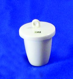 Crucible, High Form 10ml, Porcelain with Lid