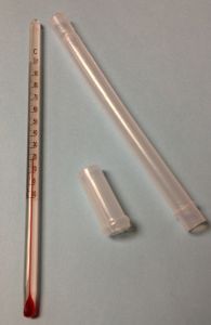 Lab Thermometer, White Back, Partial Immersion, Dual C/F (Each)