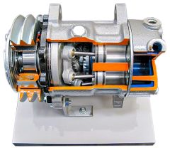 Axial Alternative Compressor Cut-Away, Simple Effect Piston