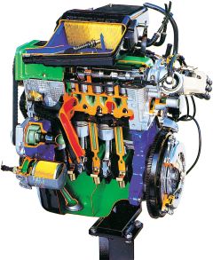 FIAT Gas Engine with Electronic Fuel Injection, Monojetronic, Manual Operation
