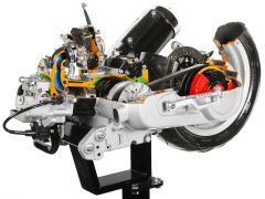 Manual CVT 2-Stroke Single Cylinder Engine with Carburetor (on stand with wheels)