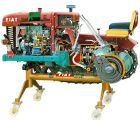 Farm Tractor Cut-Away, Track-Type, 4-Stroke Diesel Engine, Fiat 25C