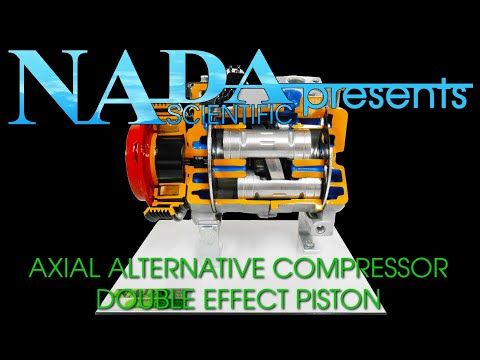 Axial Alternative Compressor Cut-Away, with Double Effect Piston