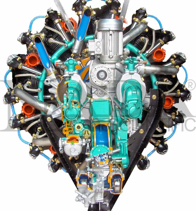 Radial rc airplane engines clearance