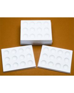 Spot Plates, Polystyrene with 12 Depressions, Pack of 12