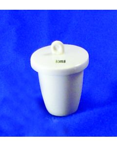 Crucible, High Form 10ml, Porcelain with Lid