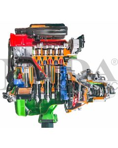 FIAT Gas Engine with Carburetor + Gearbox, Electrical Operation