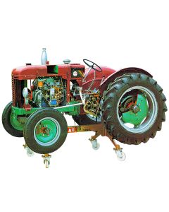 Farm Tractor Cut-Away, 4-Stroke Diesel Engine, FIAT 25R