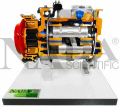 Axial Alternative Compressor Cut-Away, with Double Effect Piston