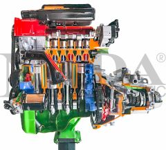 FIAT Gas Engine with Carburetor + Gearbox, Electrical Operation