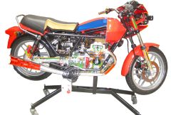 Motorcycle Cut-Away, V-Twin Engine, Moto Guzzi