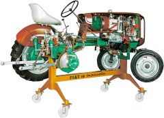 Farm Tractor Cut-Away, 4-Stroke Diesel Engine, FIAT