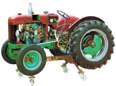 Farm Tractor Cut-Away, 4-Stroke Diesel Engine, FIAT 25R